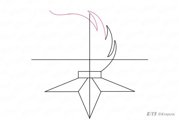 Поэтапное рисование вечного огня