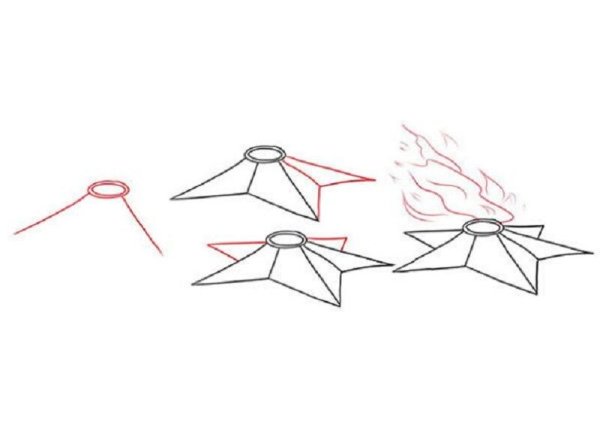 Вечный огонь рисунок карандашом