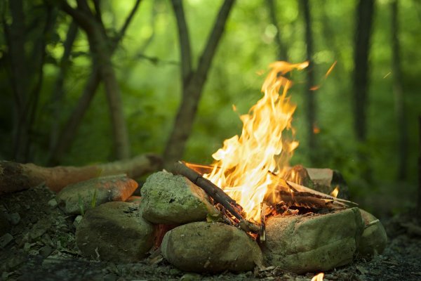 Кострище на природе