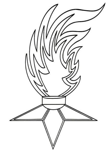 Огонь трафарет на 9 мая