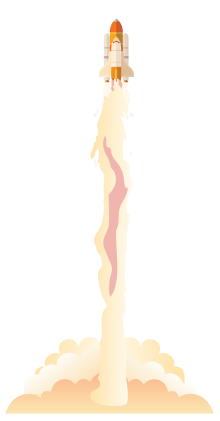 Пламя от ракеты