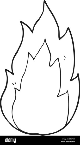 Трафарет огня для вырезания