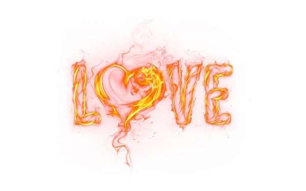 Огненное сердце на прозрачном фоне