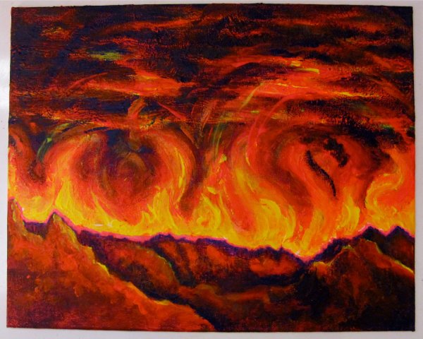 Огонь живопись