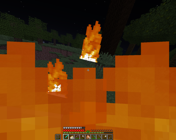 Огонь майнкрафт