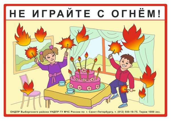 Плакат не играй с огнем