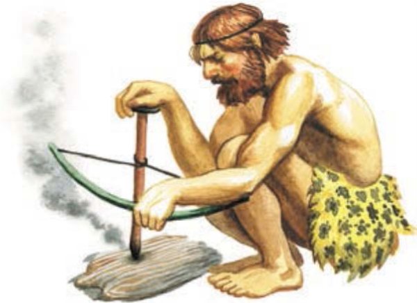 Добыча огня первобытными людьми