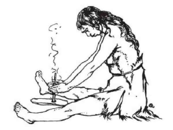 Добывание огня первобытными людьми