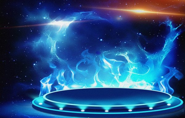 Синий газовый огонь