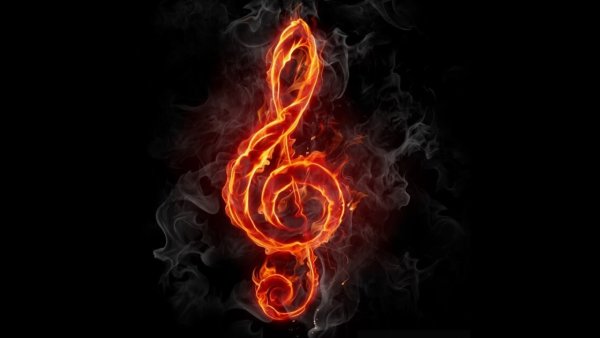 Скрипичный ключ в огне