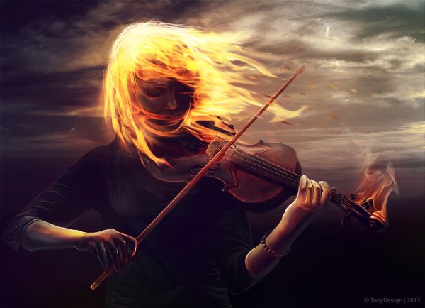 Скрипач в огне