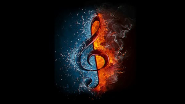 Скрипичный ключ в огне