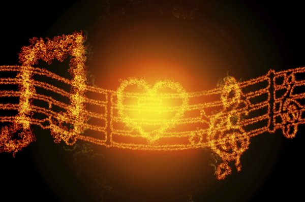 Логотип музыка огонь