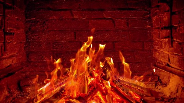 Горящий камин на рабочий стол анимация