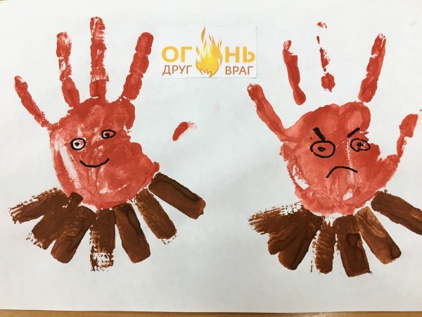 Рисование огонь в средней группе