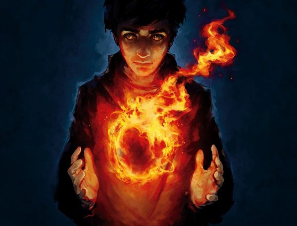 Человек с огнем в руках