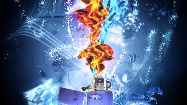 Абстракция огонь и вода