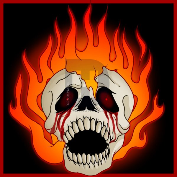 Горящий череп