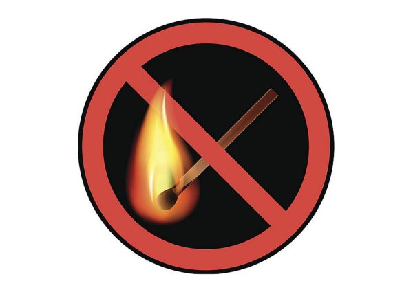 Значок спичка перечеркнутая