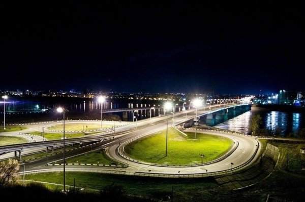 Кузнецкий мост Кемерово ночью