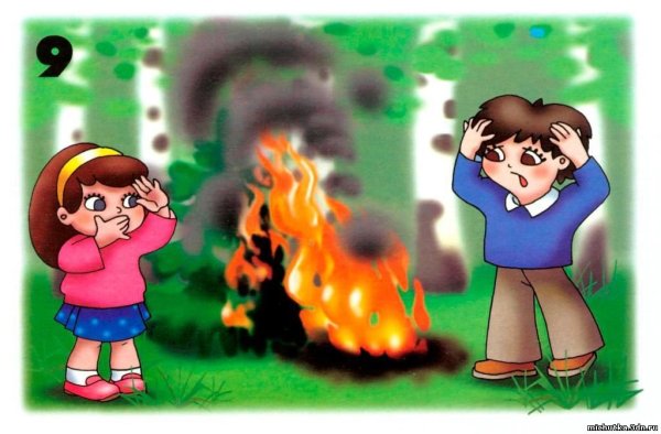 Не разжигайте костер в лесу