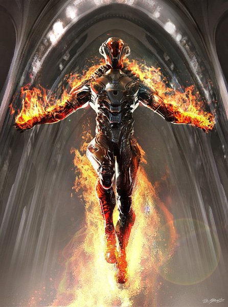 Огненный человек Марвел