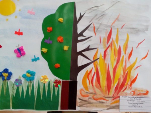 Пожарная безопасность в детском саду рисование