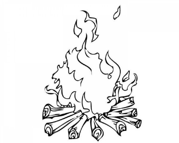 Раскраска пожар