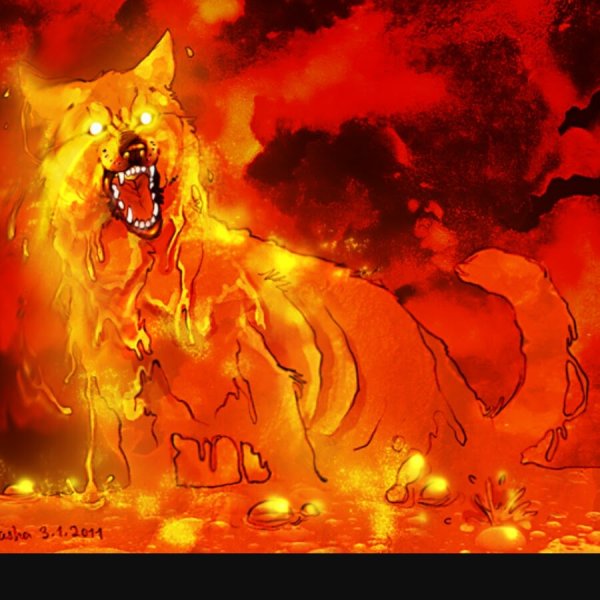 ЛАВОВЫЙ волк арт