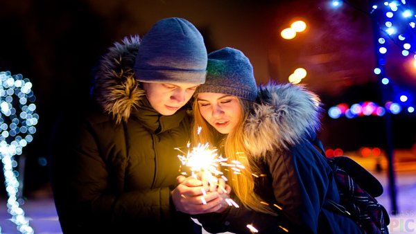 Новогодняя фотосессия на улице