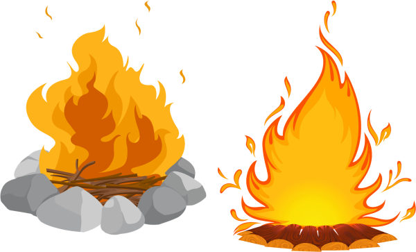 Костер нарисованный