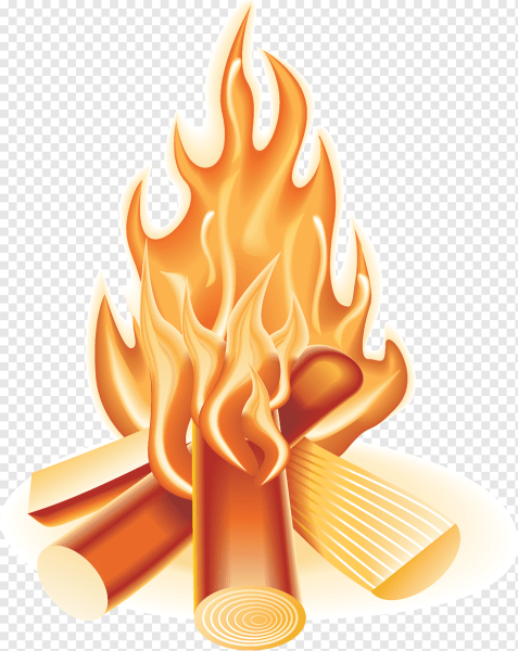 Нарисовать огонь для камина