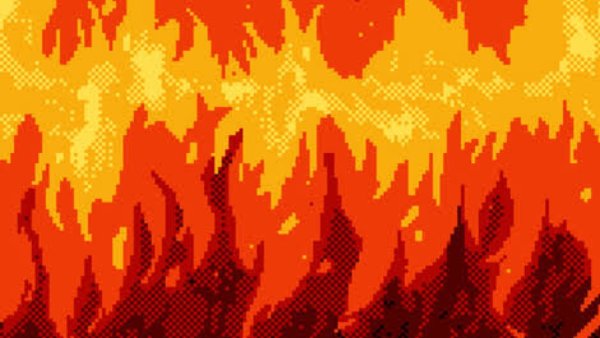 Пиксельное пламя