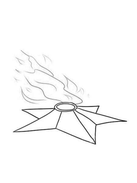 Вечный огонь для срисовки