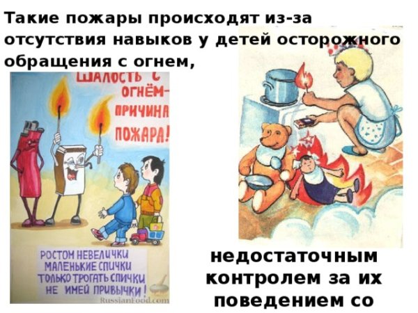 Предупреждение детей от шалости с огнем