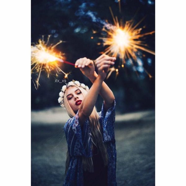 Фотосессия с бенгальскими