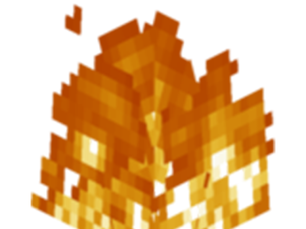 Огонь из МАЙНКРАФТА без фона