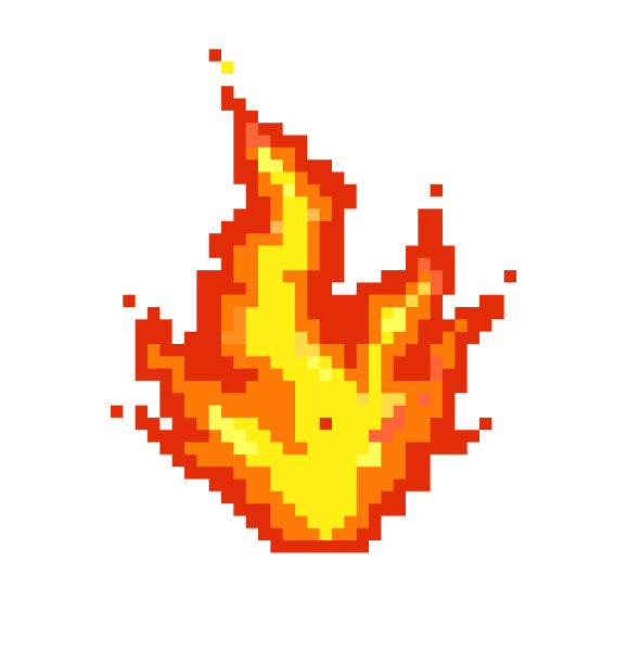 Пиксельный огонь