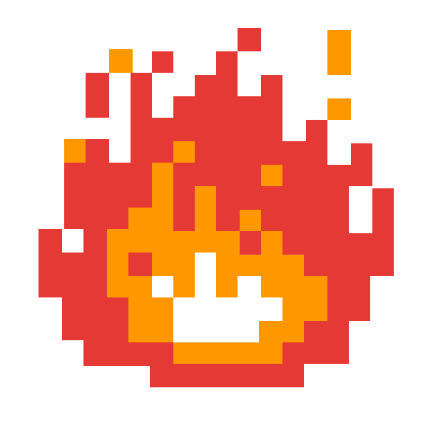 Огонь пиксель арт