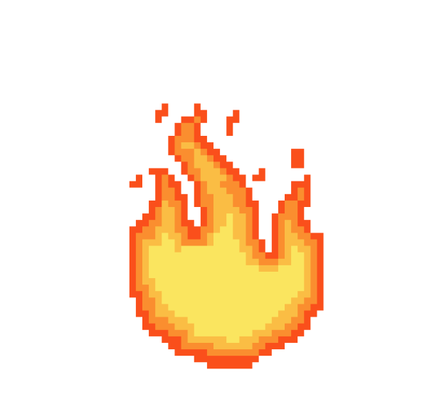 Пиксельный пламя