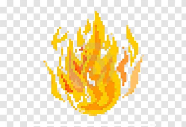 Огонь пиксельный без фона