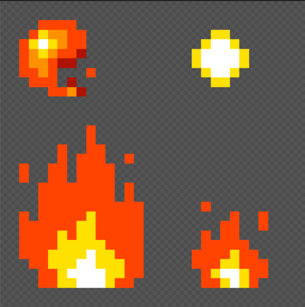 Пиксельный огонь