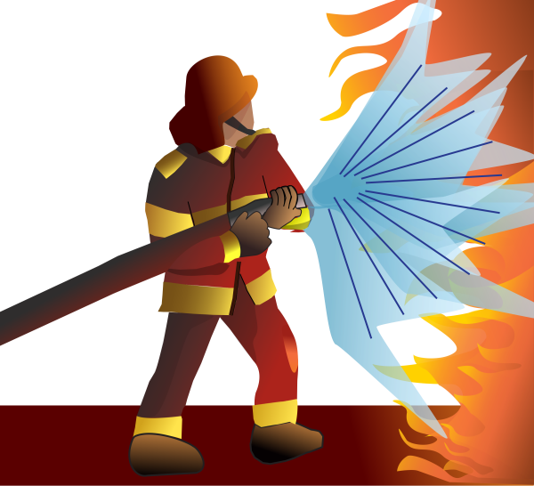 Пожарный без фона