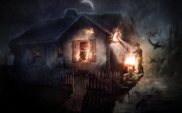 Страшная избушка в лесу