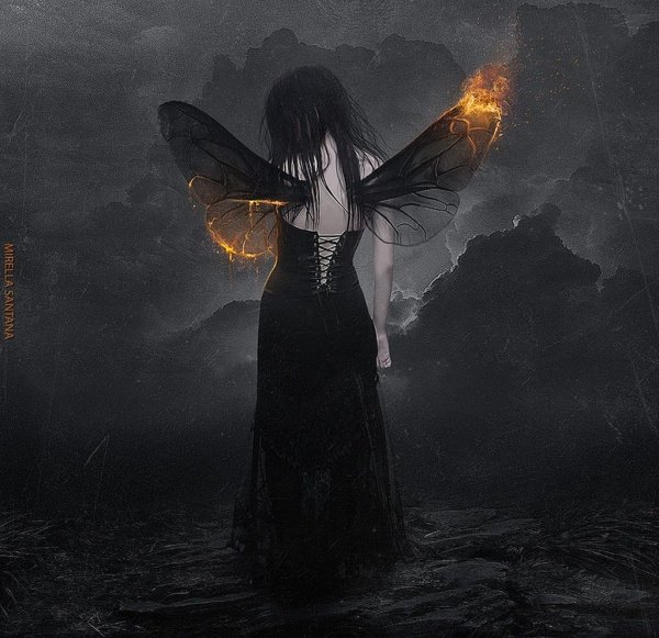 Ведьма с черными крыльями