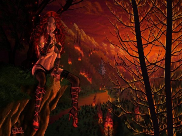 Девушка и огонь