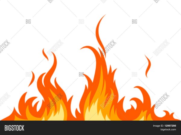 Схематичное изображение огня для детей