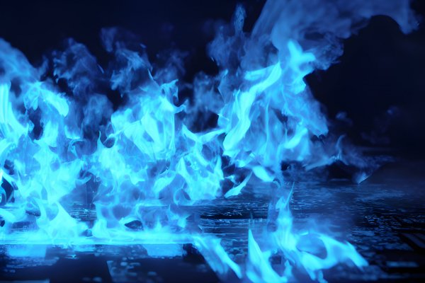 Синий огонь реальное фото