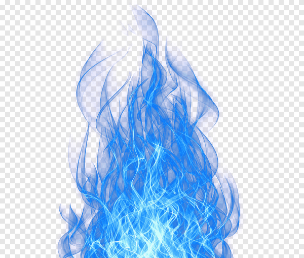 Синее пламя на белом фоне