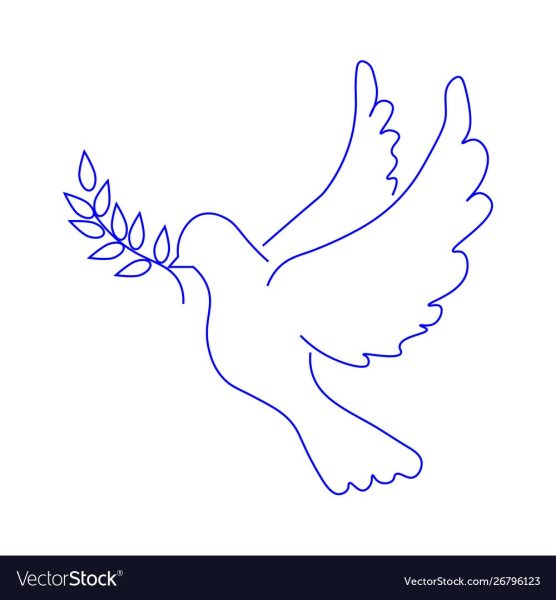 Голубь мира с веткой